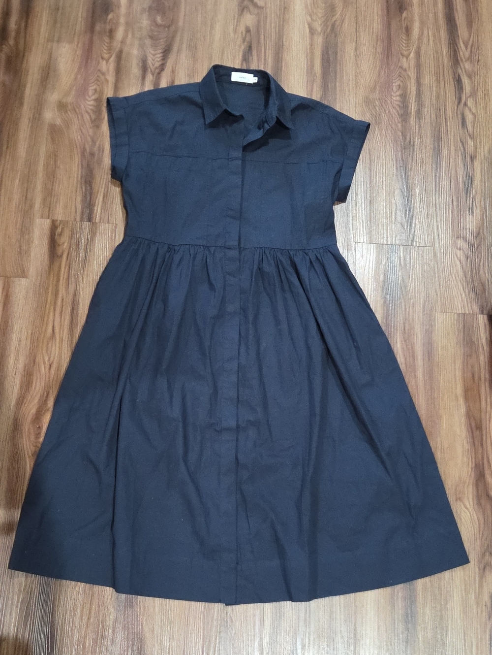 Maye Women's Blue Collared Fit-and-Flare Dress 100% Cotton